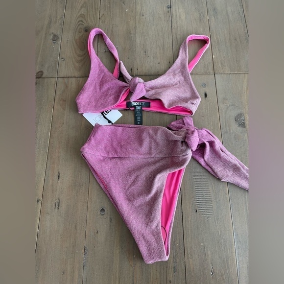 Beach Riot pink shine ombré bikini set NWT - Picture 3 of 6